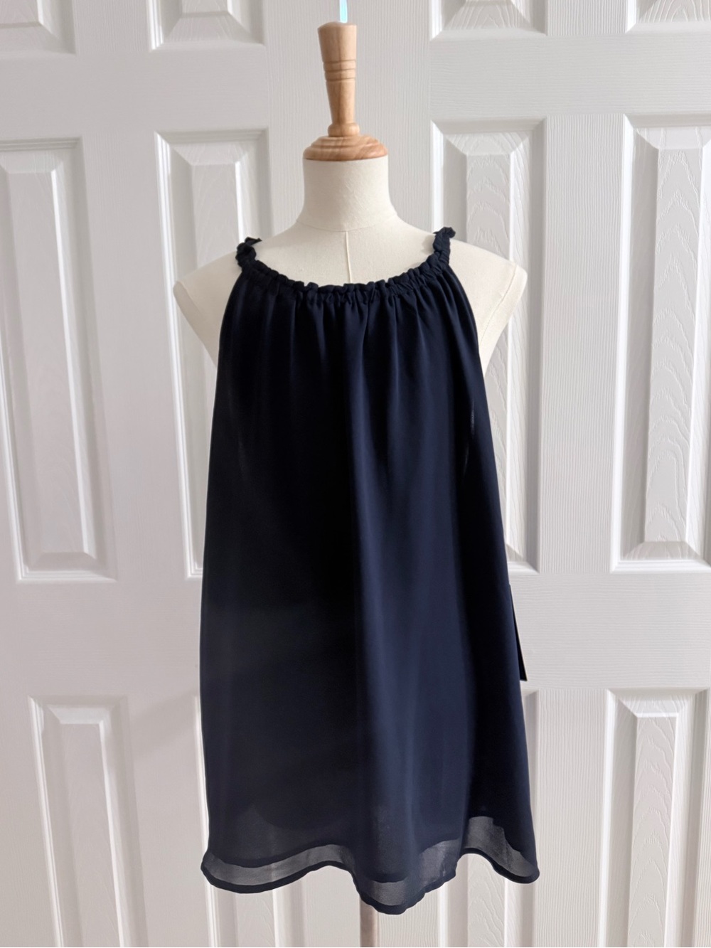 Olivia - Ruched Neck lHalter Camisole in Navy
